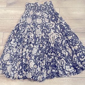 Philosophy Blue and Cream Midi Skirt